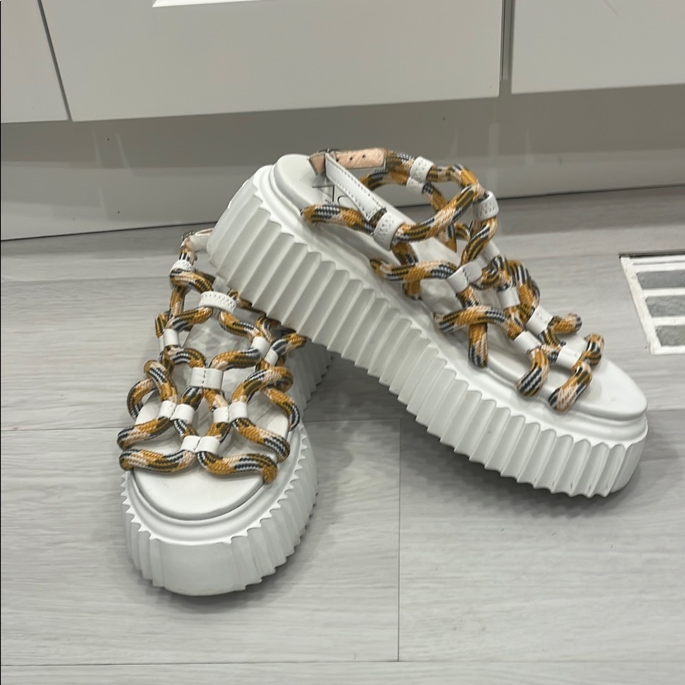 AGL Messy Vortex Platform Sandals Size 36 1/2